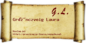 Grünczveig Laura névjegykártya